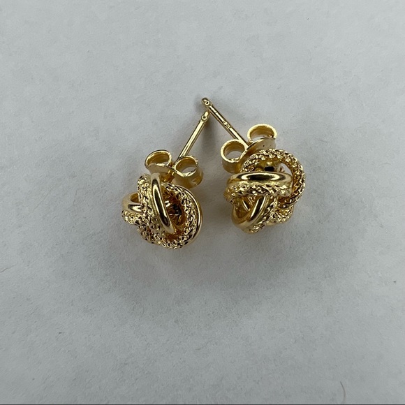 SOLD!!! Knot Stud Earrings 18K solid yellow gold - Picture 2 of 2